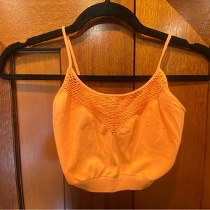 Orange Knit Crop Top